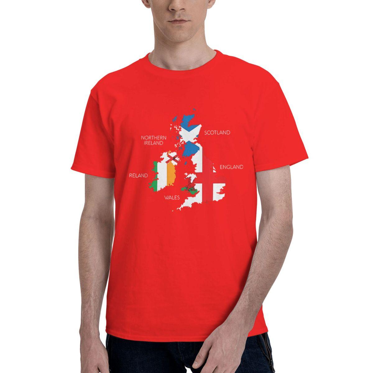 British Ireland Scotland Wales England Map 100 Cotton Casual Breathable Confortable Top Mens Designer Clothes Funny Gift S