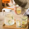 Jiu Tian Vertical Stripe Glass Cold Water Pitcher Set