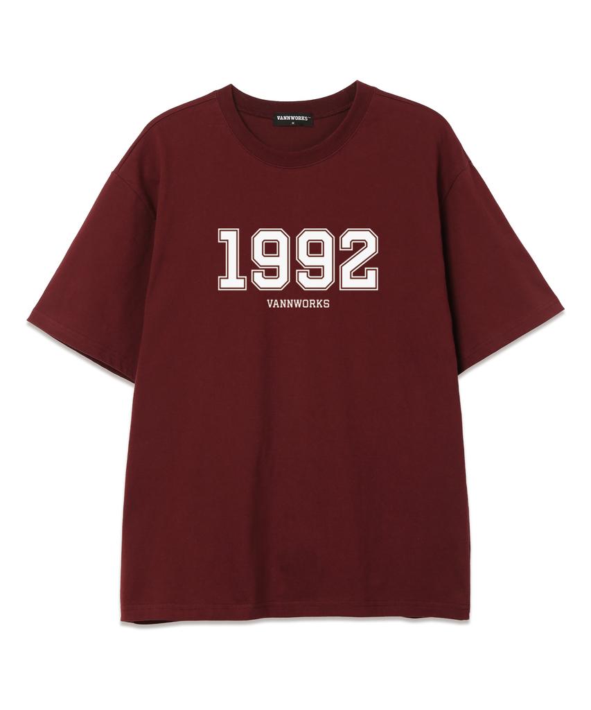 VANNWORKS 1992 Oversized Short Sleeve T-Shirt (Vs0099) Wine/White