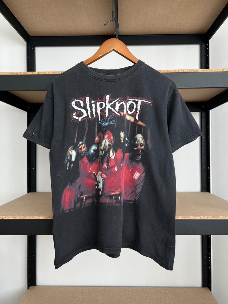 חולצה שחורה וינטג' משנות ה-2000 של Slipknot, חולצת פרומו לאלבום, מידה L