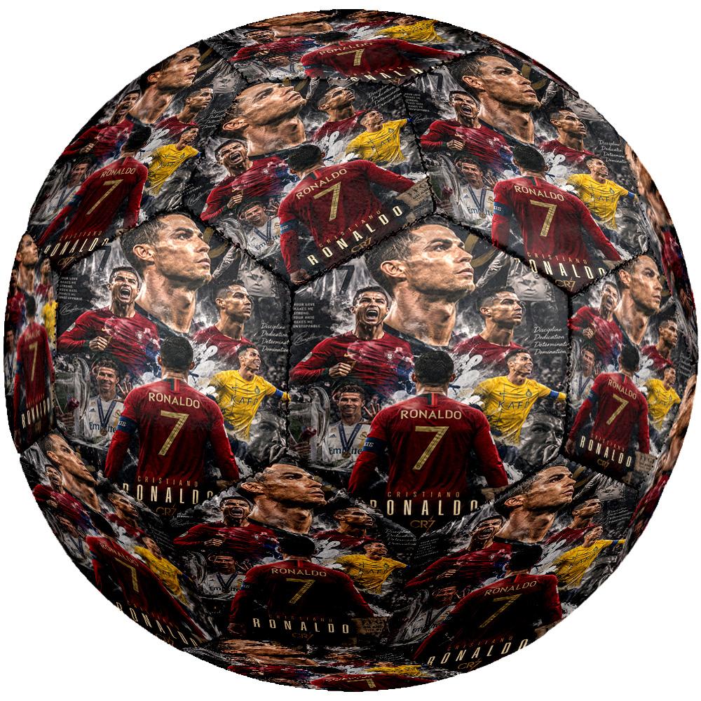 Ronaldo's Portugal Legacy Size 5 Soccer Ball Machine Sewn Indoor/Outdoor Training and Matches Ideal for Soccer Enthusiasts