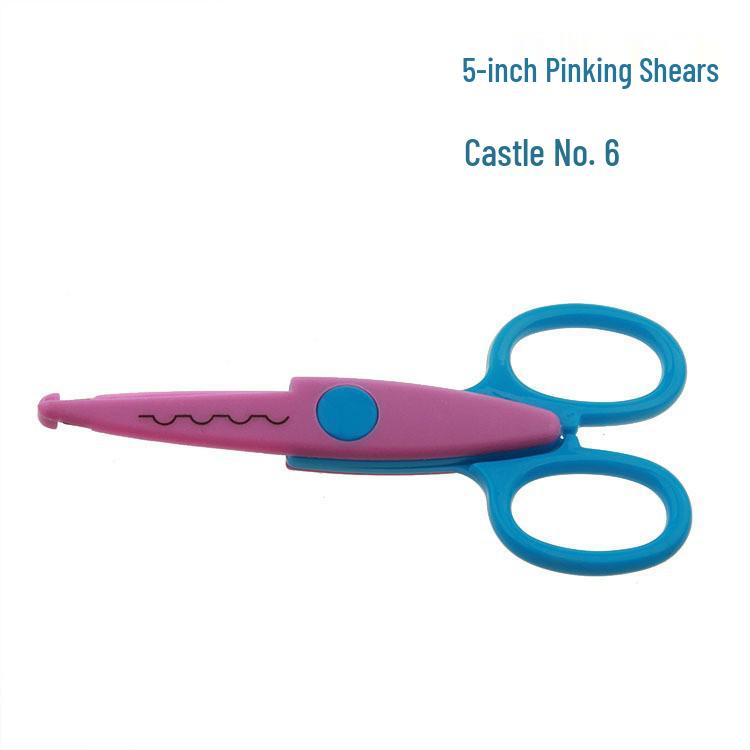 Children's Craft Safety Scissors - 5-inch Fun Patterned Blades for DIY and Albums