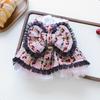 Pet Plaid Dress With Harness Loop Small Dogs Cats Winter Warm Princess Style