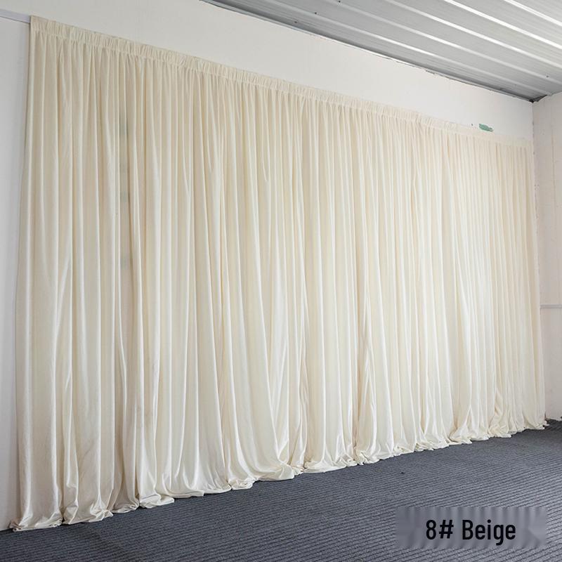 Gold and Black Velvet Wedding Backdrop with Red Gauze Drapes