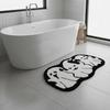 Non-slip Halloween Unwelcome Bat Doormat Faux Cashmere Halloween Decorative Carpet  Bathroom