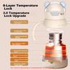 Guangduola Infant Thermos Cup for Children 1-3 Years Old Baby Insulated Milk Bottle Straw Water Cup Small Age Learning Drinking Cup 380ml