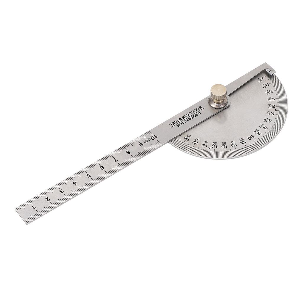 Angle Protractor Stainless Steel Portable Adjustable 0 to 180 Degree Angle Ruler Finder Angle Measure Tool with 10cm