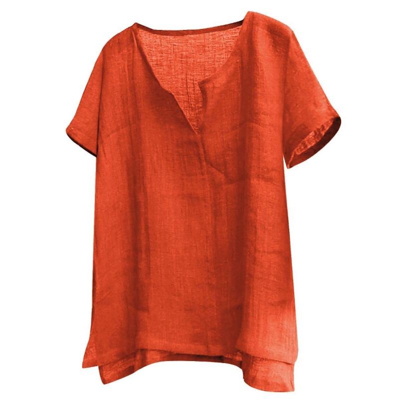 HNXC Women's Fashion Short Sleeve Summer Spring V-Neck Casual Blouses & Shirts Classic Exquisite