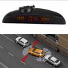 Car English Voice Broa ast Reverse Backup Parking Detector System with 4 Radar Sensor Black
