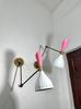 Mid Century Brass Diabolo Wall Sconce: Adjustable Reading Lamp