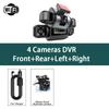 4-Channel 360 Degree Dash Cam For Cars WIFI APP Car DVR 1080P 4 Camera Lens Video Driver Recorder Rear View Camera Black Box