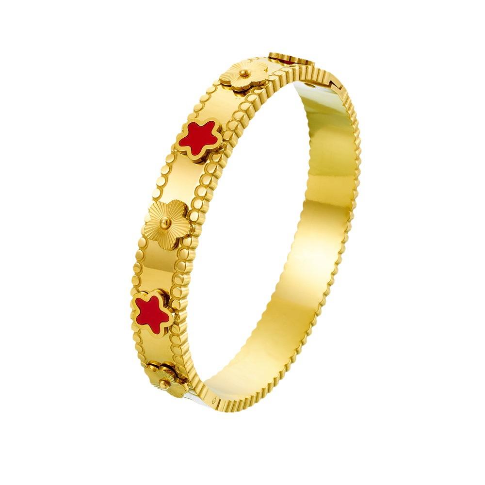 2026 Five-leaf Flower Design High-end Jewelry Light Luxury Temperament Fashion Versatile Ins Style Bracelet