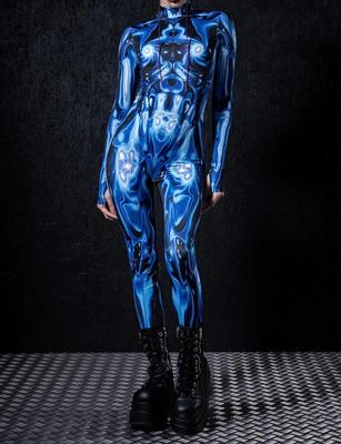 Dámský 3D digitální tisk Halloween Cosplay Punčocháče Overal Dospělý Jednodílný Karnevalový Párty Jevištní Show Taneční Kostým Oblečení