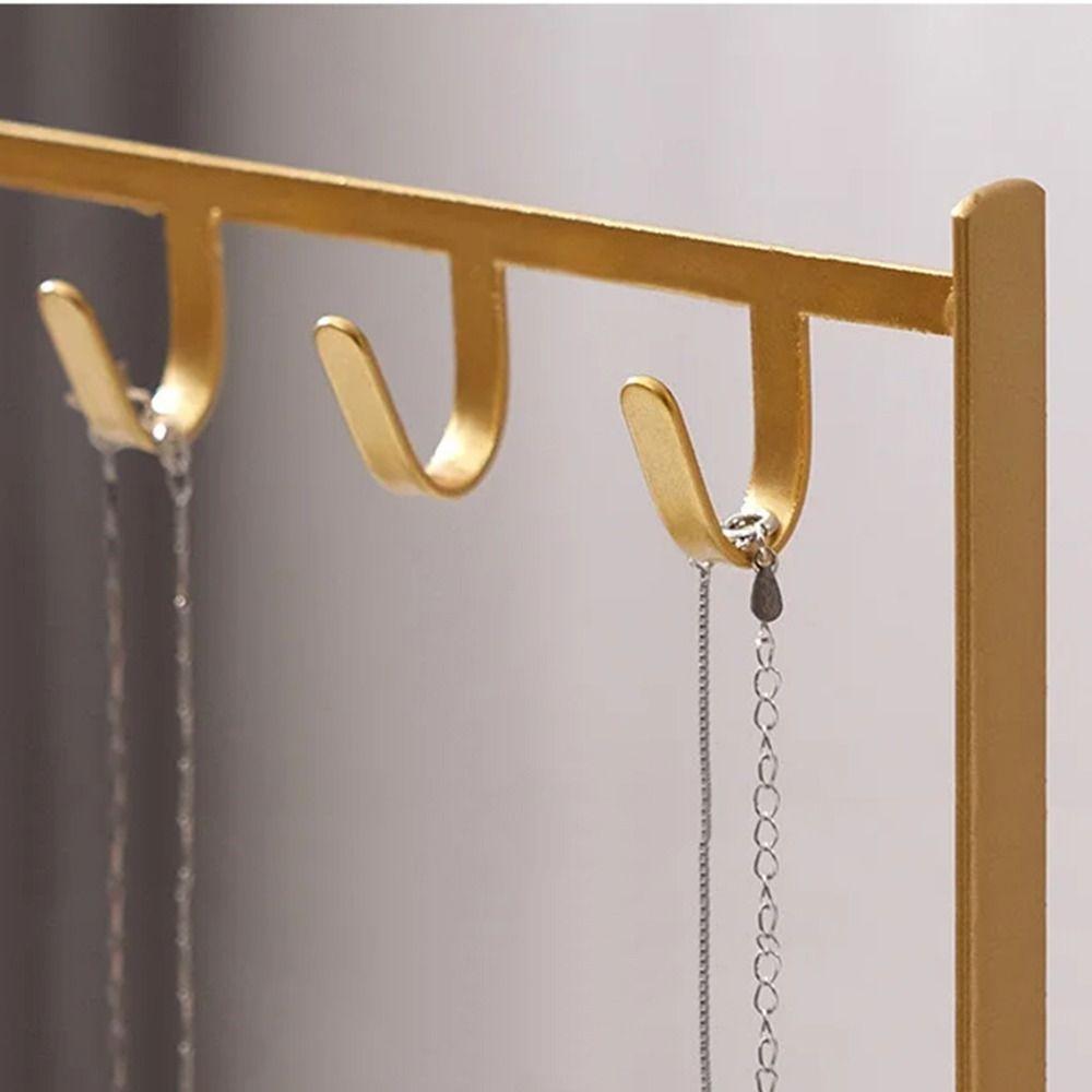 Hanging Hook Earrings Display Stand Metal Necklace Storage Rack Storage Shelf Ear Stud Holder  Ring