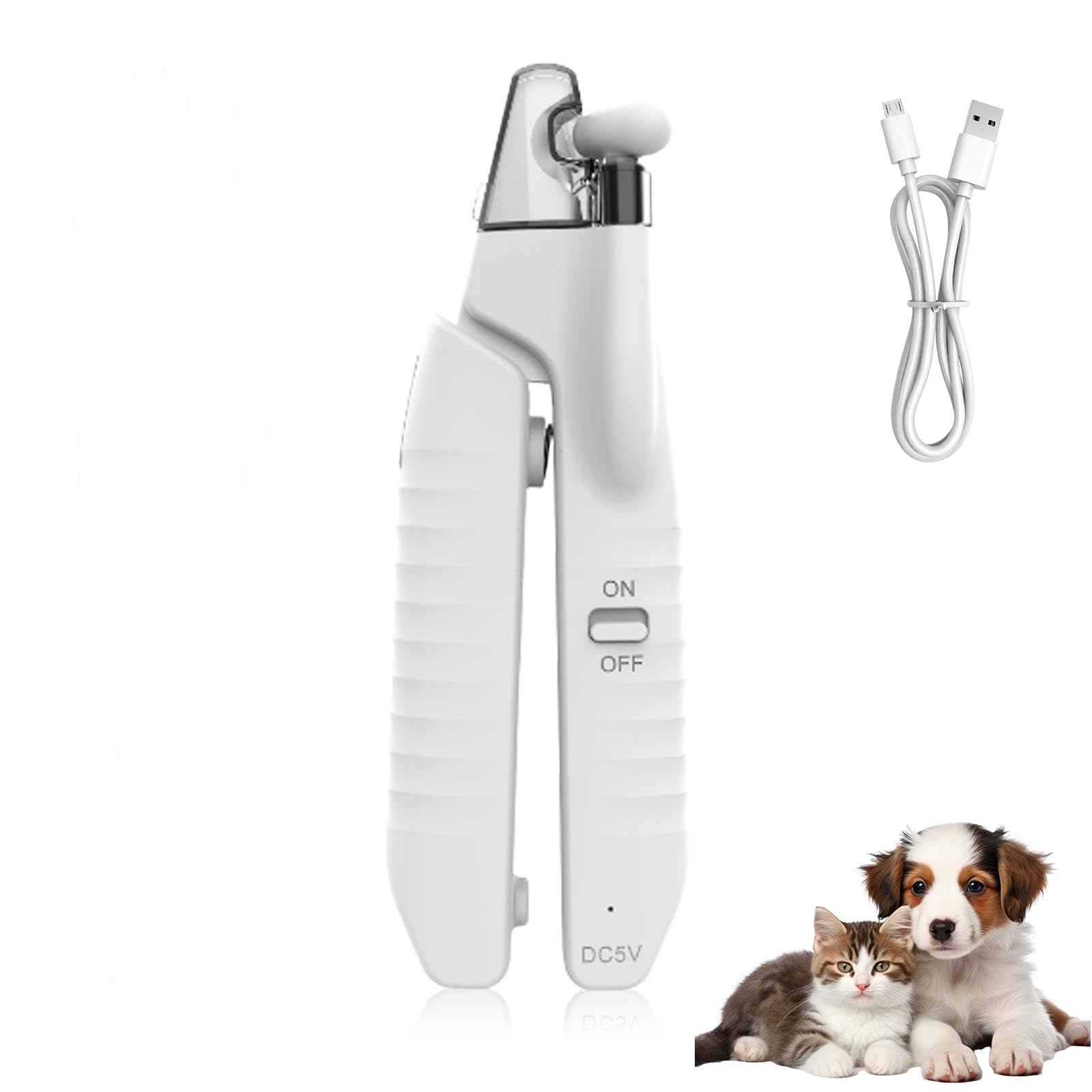 

Кусачки для ногтей для собак и кошек oyaka со светодиодной пилкой для ногтей, нержавеющая сталь, крышка для хранения ногтей, безопасность, подходят всем, простые, легкие, 2-в-1 в комплекте, лезвия и замок,