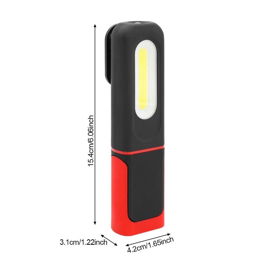 Powerful COB LED Work Light Car Garage Mechanic Lamp USB Rechargeable Flashlight Magnetic Torch Emergency Light Warning Light