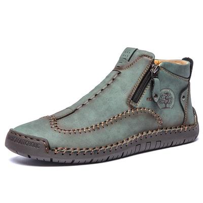 Large Size Handmade Split Leather Boots Men Shoes Comfortable Ankle Boots For Men Casual Shoes