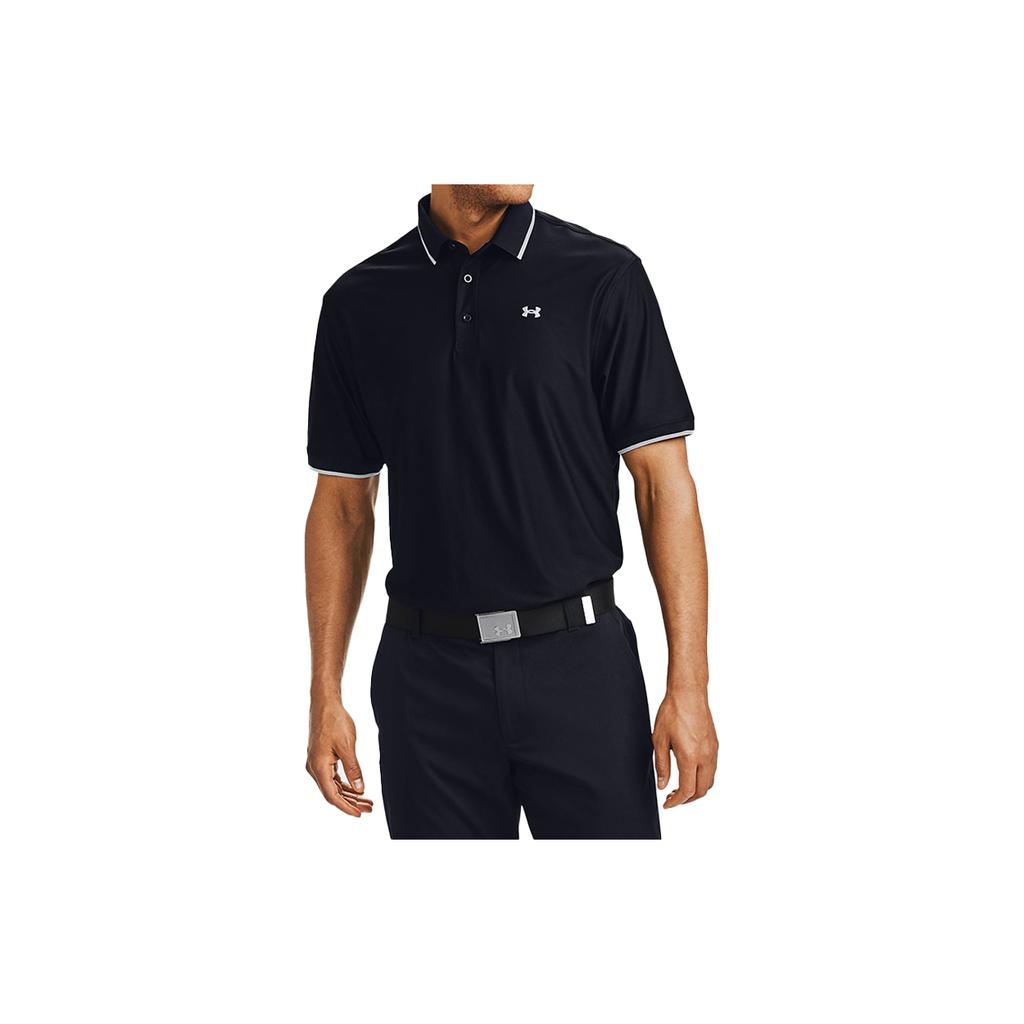 Under Armour Playoff Pique Golf Polo Men Tops Black 1345459-002