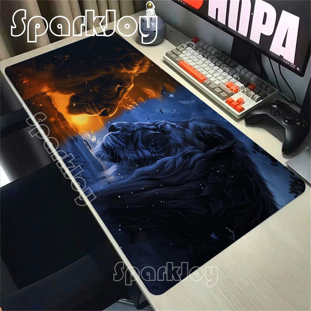 Anime Lion Leopard Cool Designs Mouse Pad Laptop Computer Gaming Keyboard Mousepad Large Xxl Mousepads Antislip Big Desk Mats