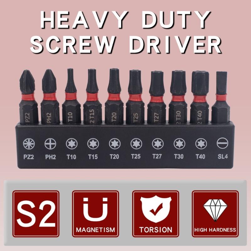 10Piece Alloy Torxes Bit Set Precise Machined Metric Size Slip Resistance Professional Tool Kit For Maintenance Tool