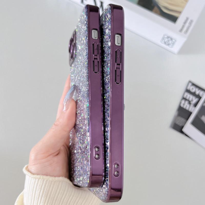 iPhone 16 Glitter Electroplated Phone Case - Premium Feel & Drop Protection for 13 Pro Max, 14, & 15