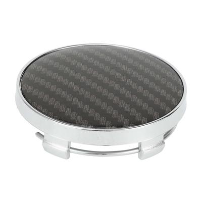 ACROPIX 60mm 2.36" Kohlefaser-Muster Silberton Schwarz Universal Auto Radnabenmitte
