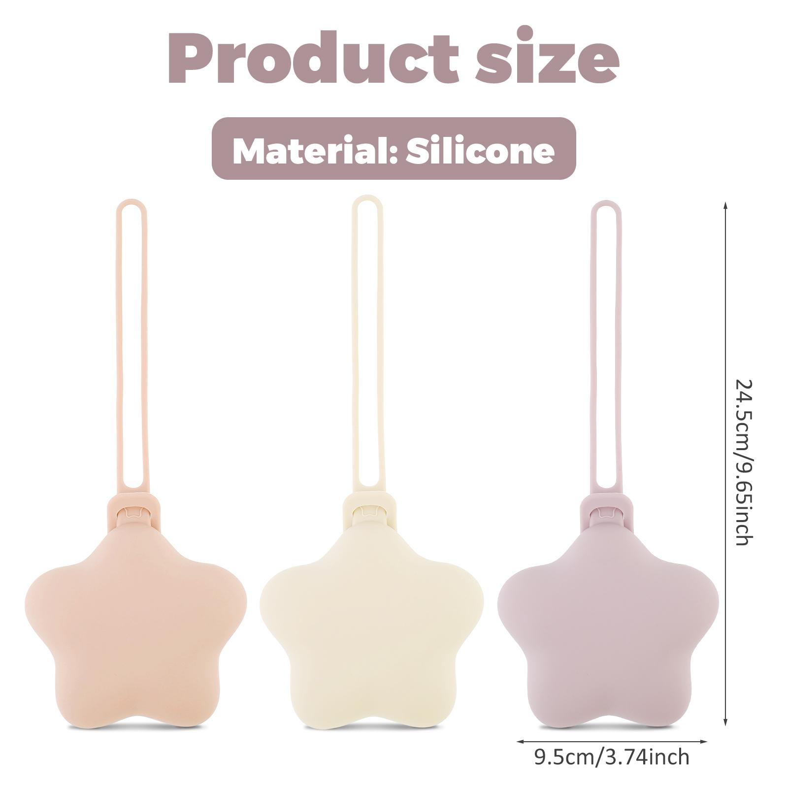 

3 Pcs Silicone Baby Pacifier Storage Case Holder Portable Pacifier Protective Cover Pacifier Pouch Box Infant Nipple Accessories