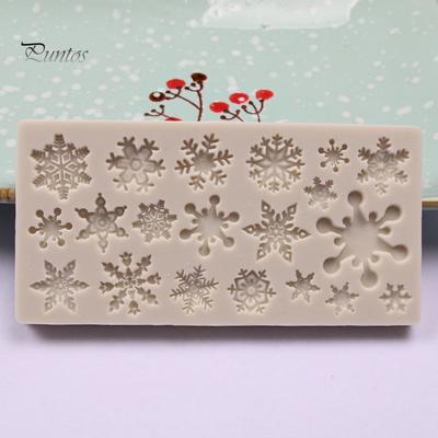 Puntos Party Weihnachten Schneeflockenform Kuchenform Silikon DIY Fondant Süßigkeiten Backwerkzeug