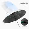Automatic Gradient Color Umbrella for Women, Sun Protection and Uv Protection Dual-Purpose Black-Coated Umbrella for Men, Large Umbrella
