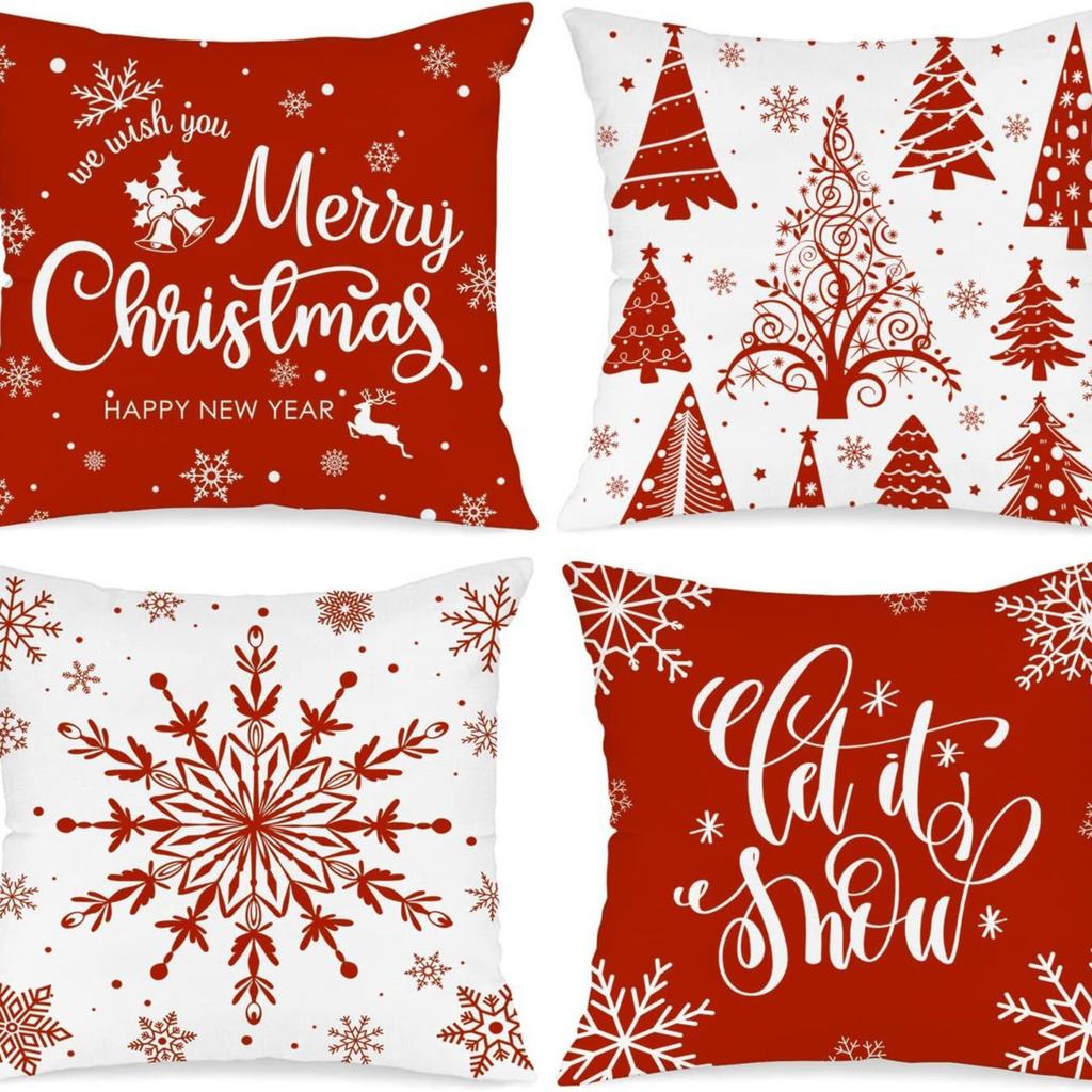 Christmas Christmas Pillowcase Home Decoration Cushion Living Room Bedroom Large Backrest Car Car Waist Protection Waist Pillowcase