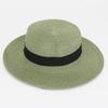 20 Color Square Buckle Round Straw Hat Summer Travel Sunshade Breathable Cap