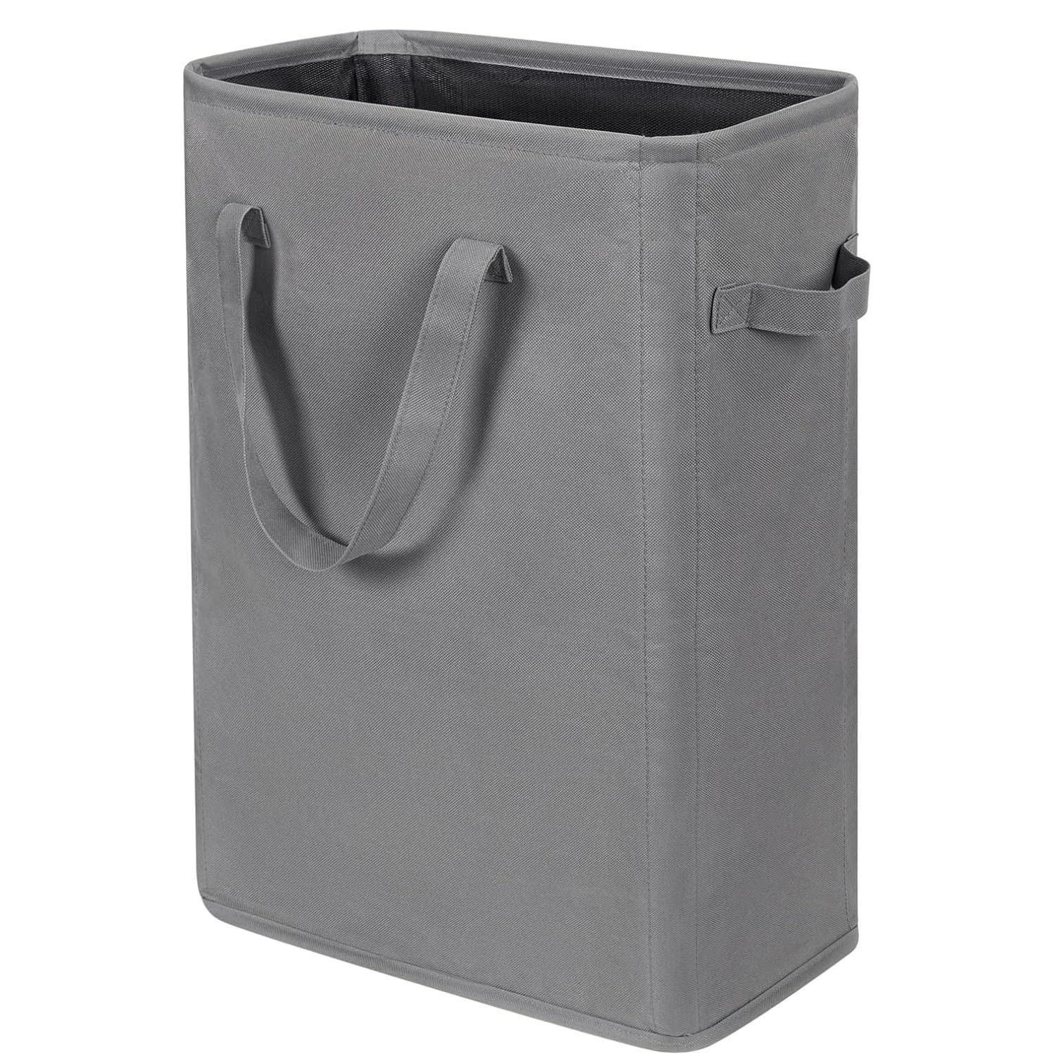 

Oxford Fabric Foldable Laundry Basket Collapsible Storage Organizer for Home Toys Clothes Durable Multi-Purpose Hamper темно-серого