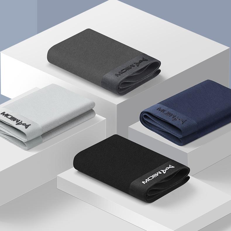 3 buc Lenjerie intimă fără cusături pentru bărbați Lenjerie intimă cu patru colțuri de culoare uni pentru bărbați Lenjerie intimă cu colț plat Toamnă și iarnă Lenjerie intimă respirabilă Boxer Brief