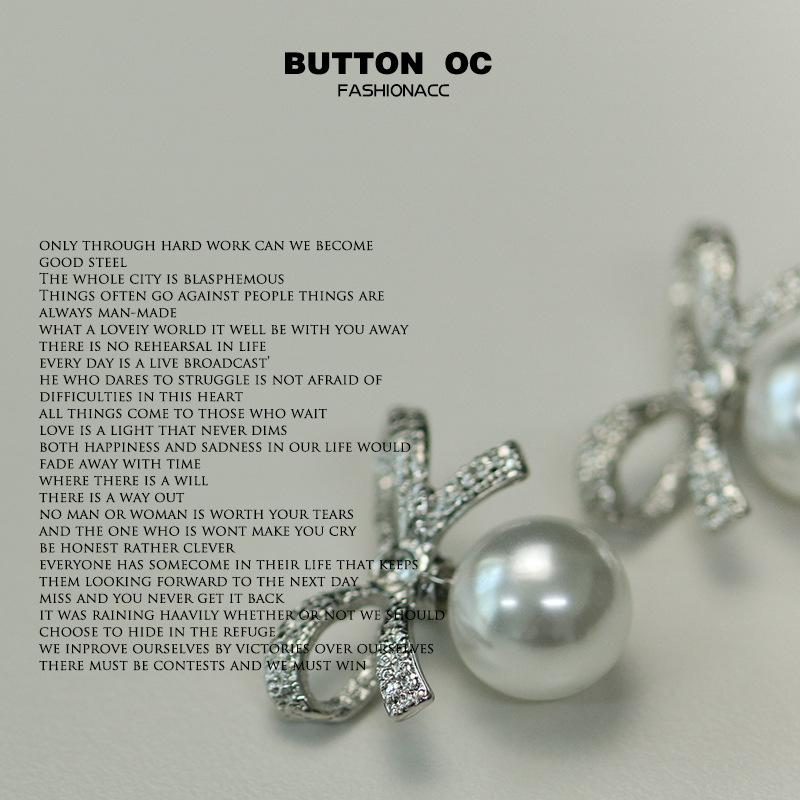 Delicate Bow Accessories Buttons Fur Mink Buttons Pearl Buttons Coat Cheongsam Wool Metal Decorative Buttons