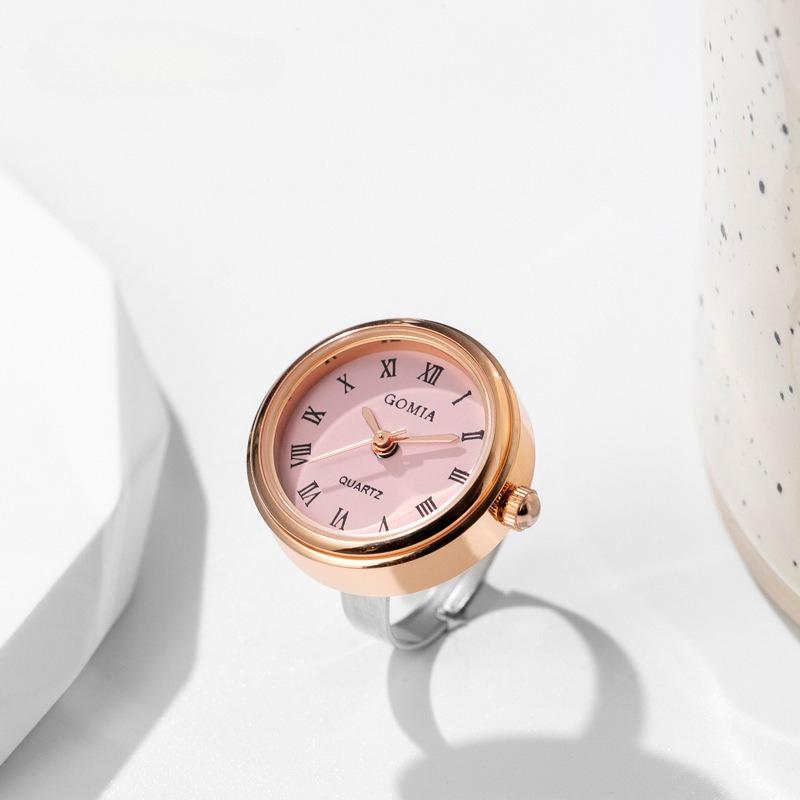 Anelli Orologio da Dito Romani Acciaio Inossidabile Impermeabile Mini Anello Coppia Gioielli di Moda