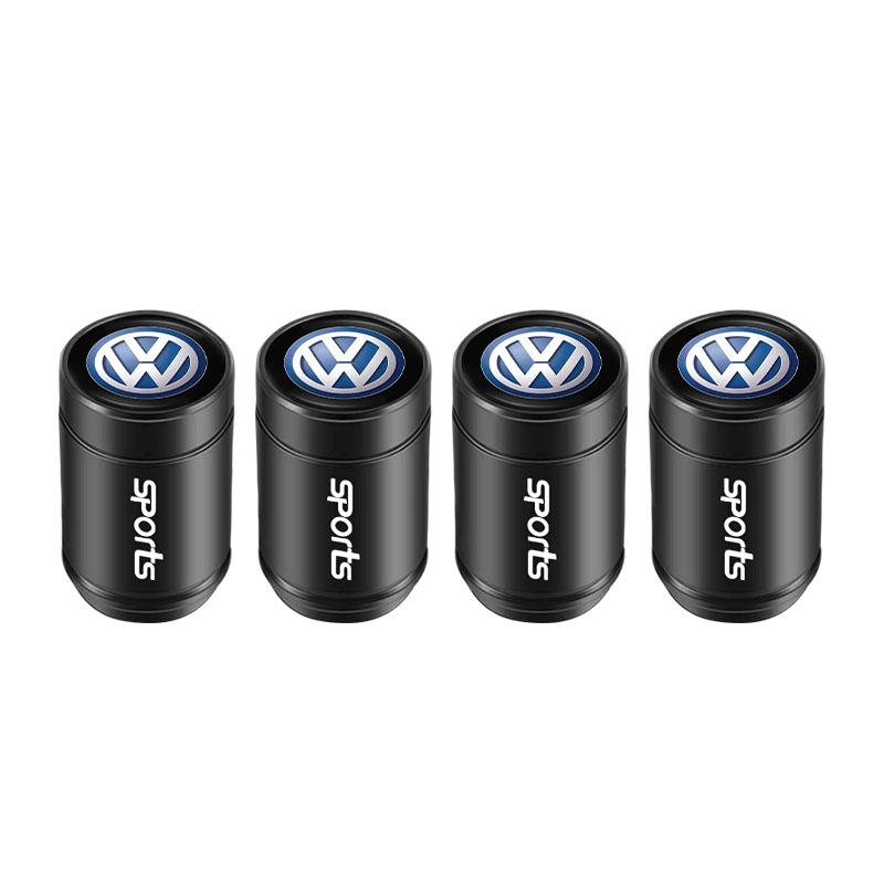 4Pcs Volkswagen Valve Cap Alloy Dust Cover Car Tire Accessories For VW Polo Golf GTI CC Tiguan Arteon Passat Jetta Touareg ID.3