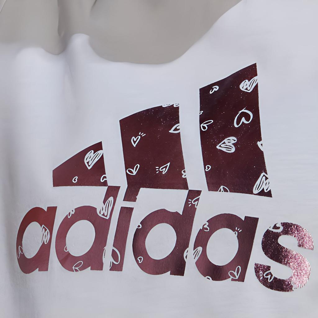Adidas T Shirts Women's White Crew Neck Moderate Straight Fit HB7128