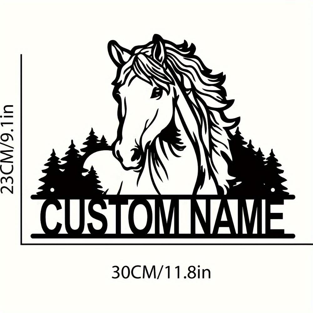 Unique Personalized Retro Metal Horse Wall Art Hanging Home Decor Sculpture