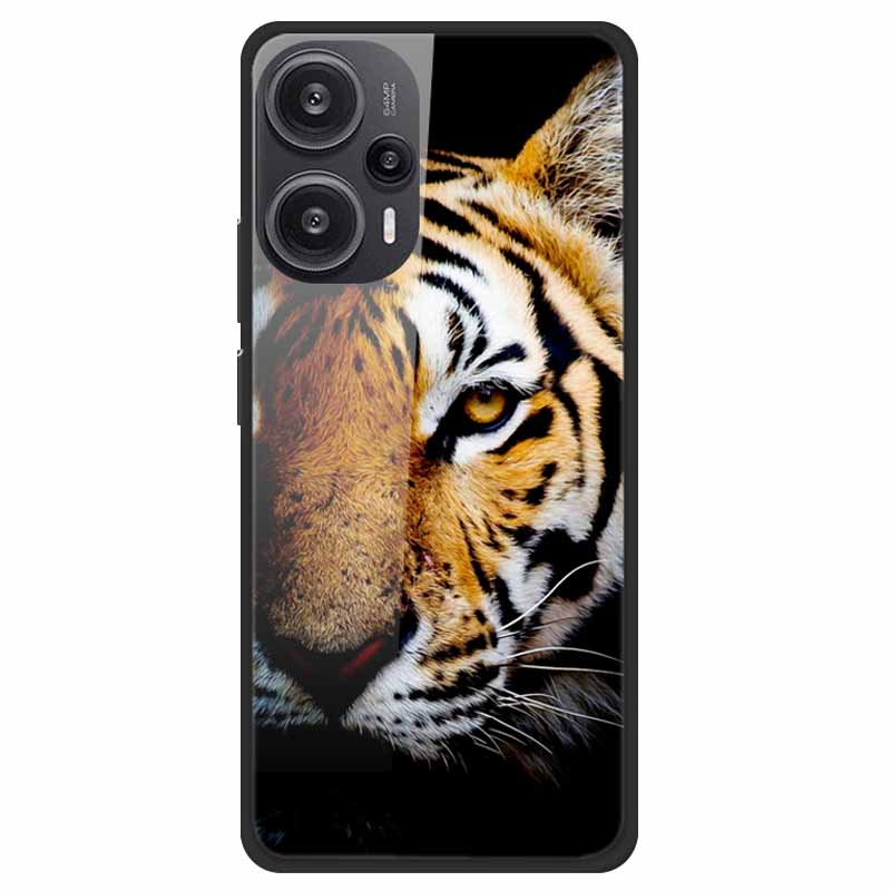 For Xiaomi Poco F5 5G F5Pro Case Luxury Tempered Glass Soft Bumper Phone Cover for POCO F5 Pro 2023 Fundas on PocoF5 Painted
