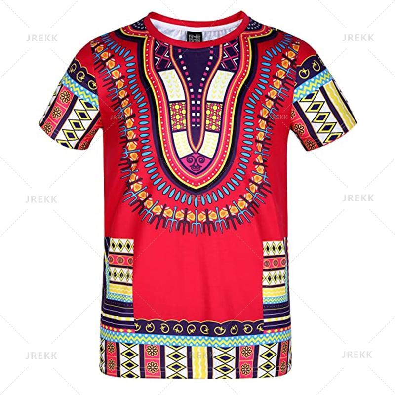 Men's 3D Printed Ethnic Pattern Fashionable Streetwear T-shirt