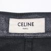 Celine [Domestic Regular] 2G013978E Phoebe Period Lamb Leather Cropped Wide Pants/ Bottoms 36 blackUsed