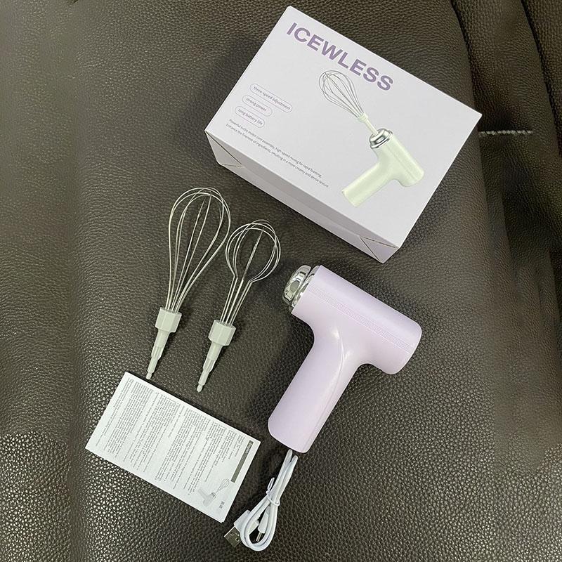 Rechargeable Wireless Handheld Egg Beater for Baking - Small Egg Mixer Electric Cream Whisk for Kitchen Home Use фиолетовый