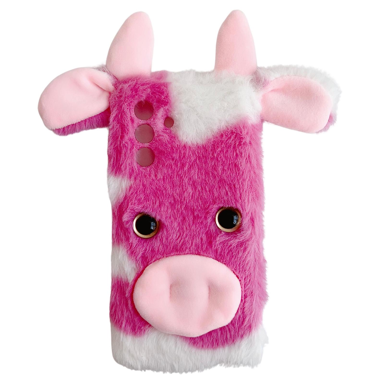 

For Samsung Galaxy A26 5G Case Fluffy Cows Ear Soft TPU Protective Phone Cover Rose