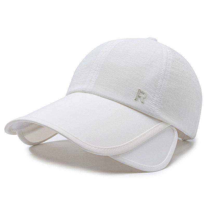 Spring And Summer New Pullable Brim Outdoor Sunshade Baseball Cap Men And Women The Same Face Cover Sunscreen Breathable Cap