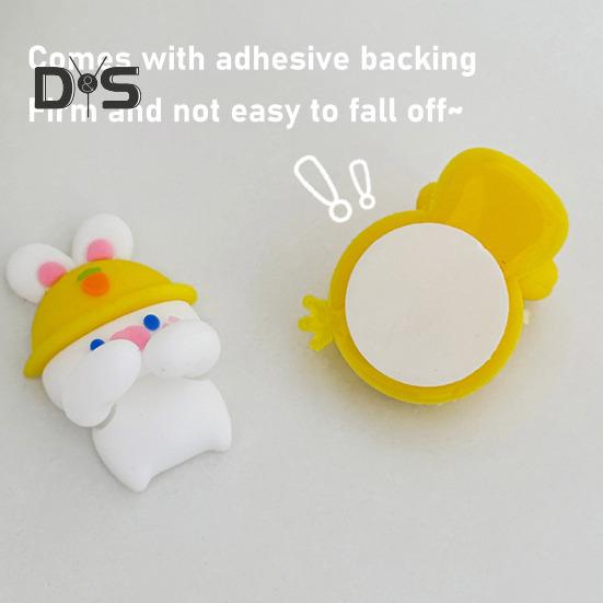 2Pcs Silicone Cable Organizers Multipurpose Wire Management Clips Cute Animal Design Adhesive Cord Holders