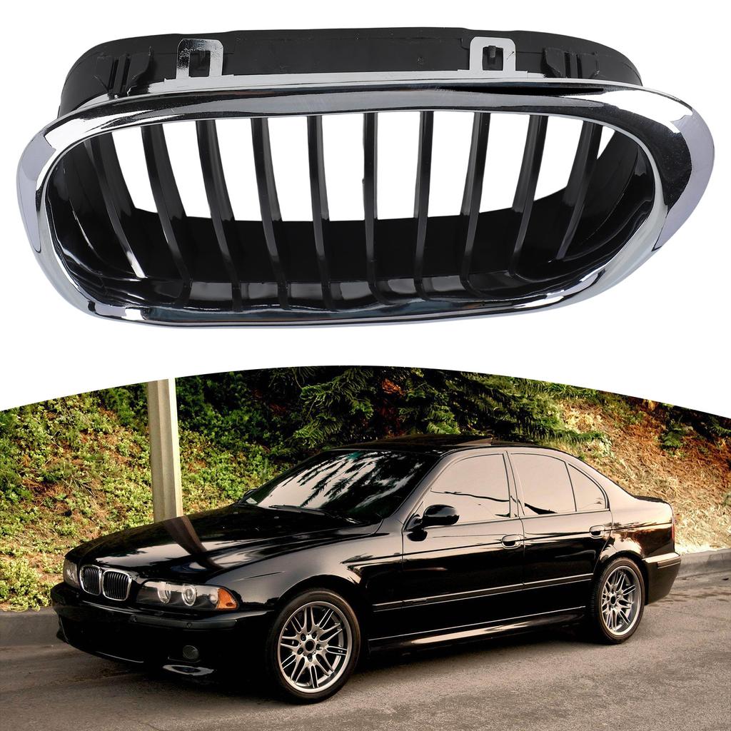 For BMW For E39 1997-2003 Front Kidney Grille Left and Right for 5 Series Sedan 525i 528i 540i M5 OEM Fit Chrome Black