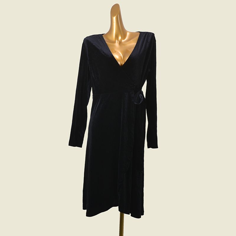 Swedish Fashion Card Depth V Neck Sexy Dress Waist-Tight Fashion Style Elegant Dress