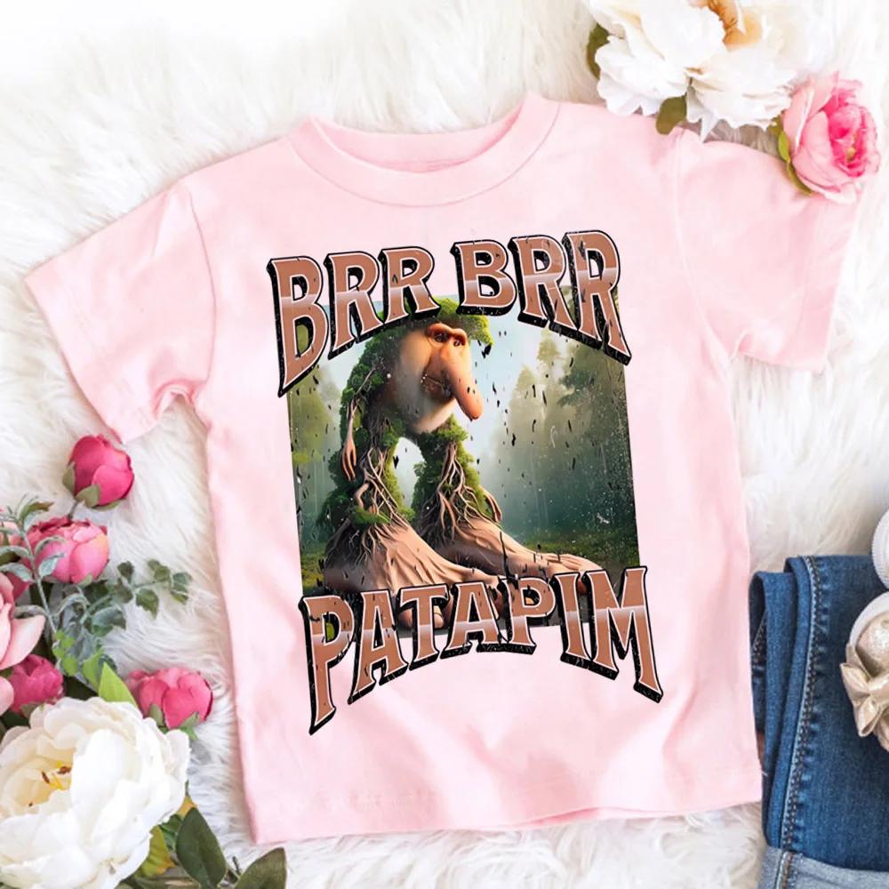 Italská Brainrot Dětské Tričko Tung Tung Tung Sahur Letní Oblečení Vtipné Meme Krátký Rukáv Tričko Kluk Dívka Roztomilé Tričko Dárek