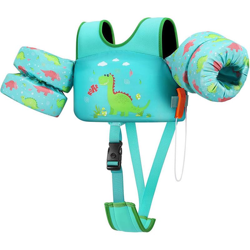 Gilet di Galleggiamento da Nuoto a Cartoni Animati per Bambini con Maniche Acqua