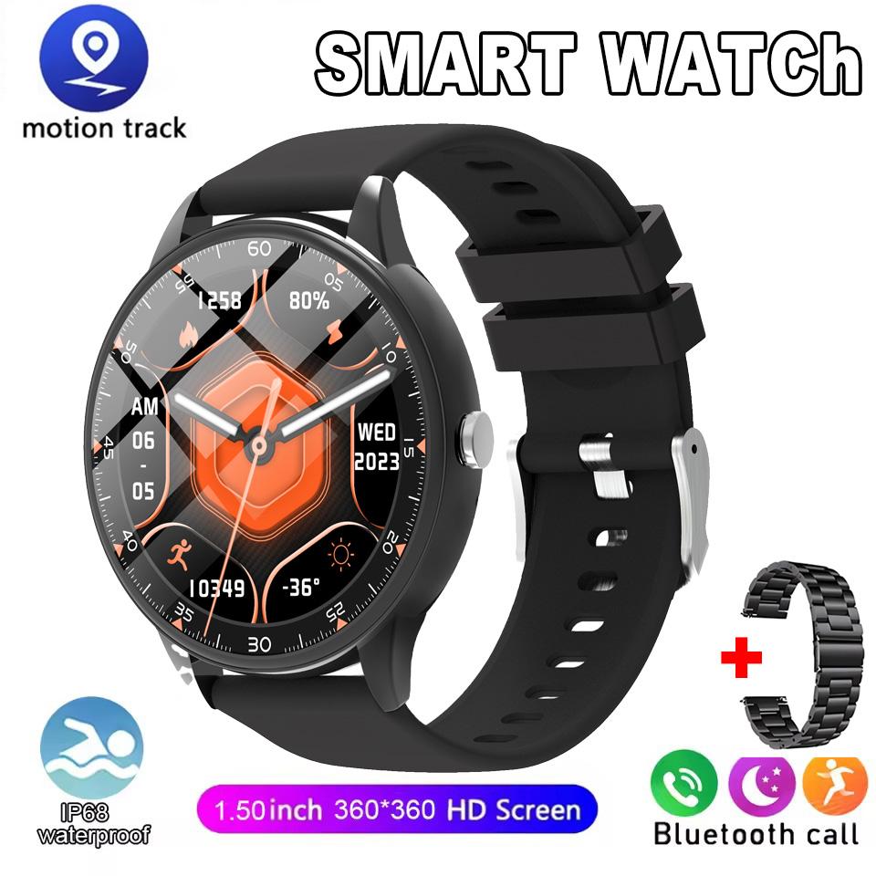 Smartwatch 1,50-Zoll HD-Bildschirm Bluetooth-Anruf Benachrichtigung IP68 Wasserdicht Multi-Sport-Modus Smartwatch Herren Damen